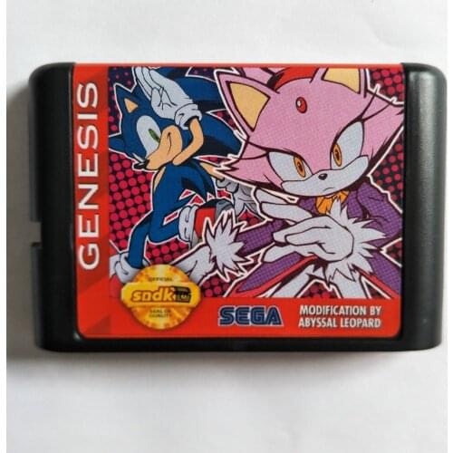 Sonico and Blaze - Mobius Evolution For SEGA GENESIS Mega Drive 16 bit Game Cartridge For PAL and NTSC Drop shipping