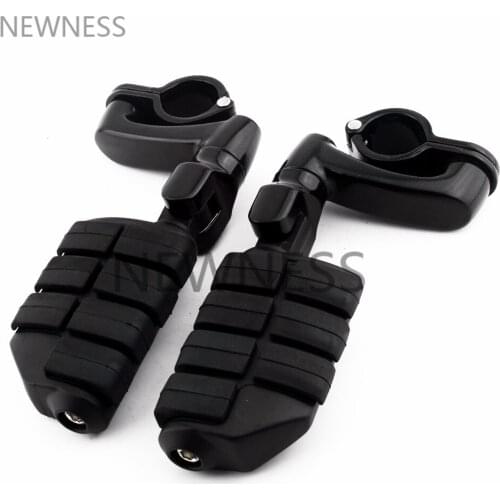 1.25" 32mm Motorcycle Foot Pegs Highway Engine Guard Crash Bars Footrest Mount Clamp For Harley Road King Electra Glide Softail