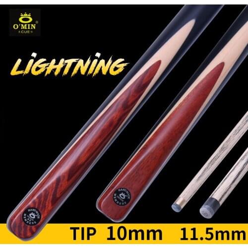 OMIN Billiard cues lightning 10mm 3/4 split cue or single cue snooker chinese Black Eight Cues Stick Case Set