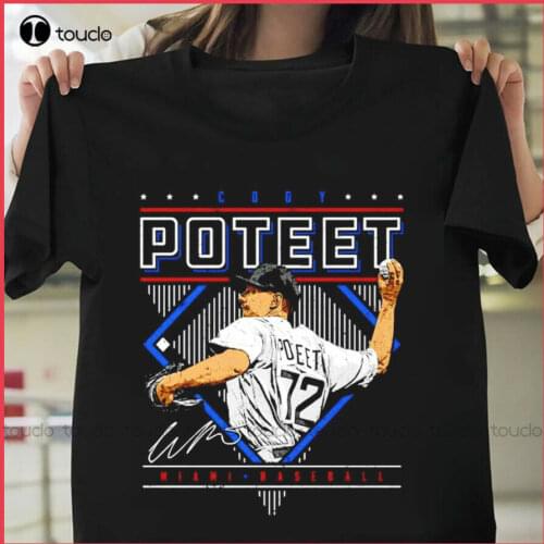 New Sale!! Cody Poteet #72 Miami Baseball Signature T-Shirt Cotton T Shirt Tee
