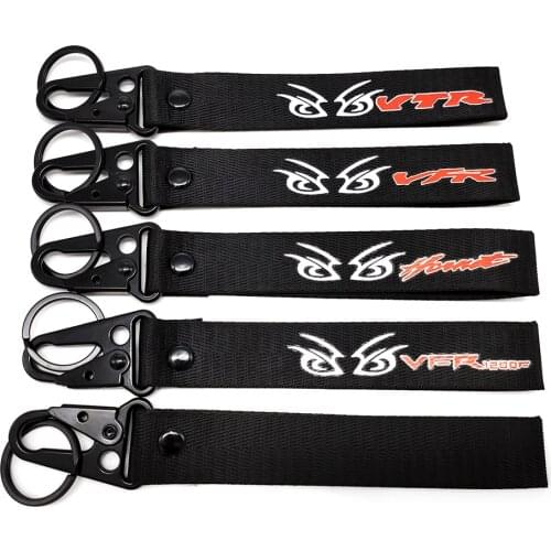 New Arrival Embroidery Key Holder Chain Collection Keychain for Honda VTR VFR VFR1200F Hornet Motorcycle Badge Keyring