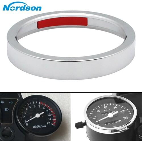 Nordson Black Chrome Billet Aluminum Speedometer Ring Trim Bezel For Harley Sportster 883 1200 Dyna Street Bob Low Rider Models