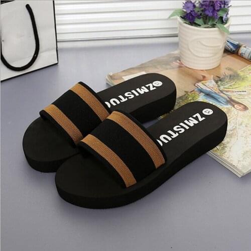Summer Women Shoes Platform Bath Slippers Wedge Beach Flip Flops Slippers Shoes Ladies Shoes and Sandals 2.82