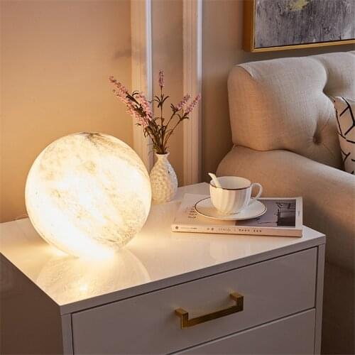 Nordic planet table lamps luxury simple post modern living room children dining room bedroom bedside glass desk lights fixtures