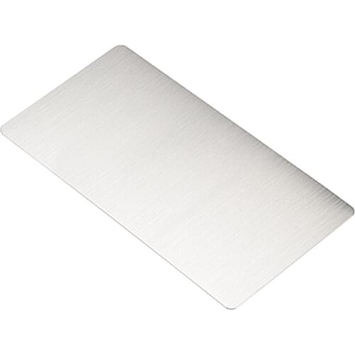 Uxcell 10 Pcs Blank Metal Business Card 0.4mm Thickness Brushed 201 Stainless Steel Plate for DIY Laser Printing Engraving
