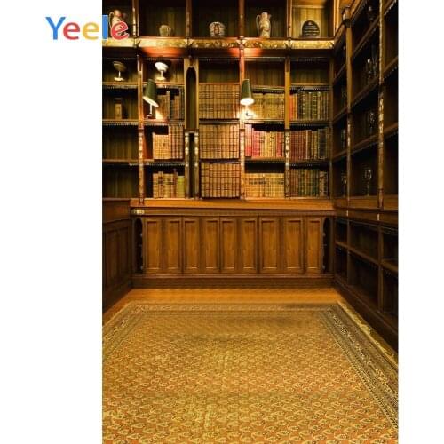 Vintage Retro Old Library Bookshelf Baby Portrait Backdrop Photography Background For Photo Studio Photographic Backgrounds