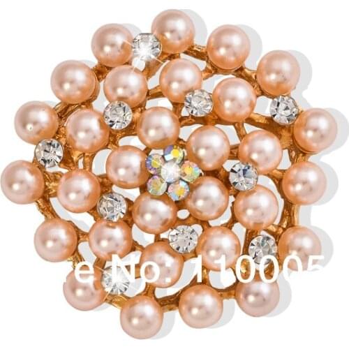 Free Shipping Women Brooches 2019 Fashion Jewelry Wedding Bouquets Made Of Crystal Pearl Brooch For Bride X1391
