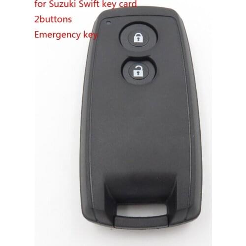 1pcs blank key HIGH Quality 2buttons Remote Key Card Nochip with Emergency Key for Suzuki Swift Delivery In12hour
