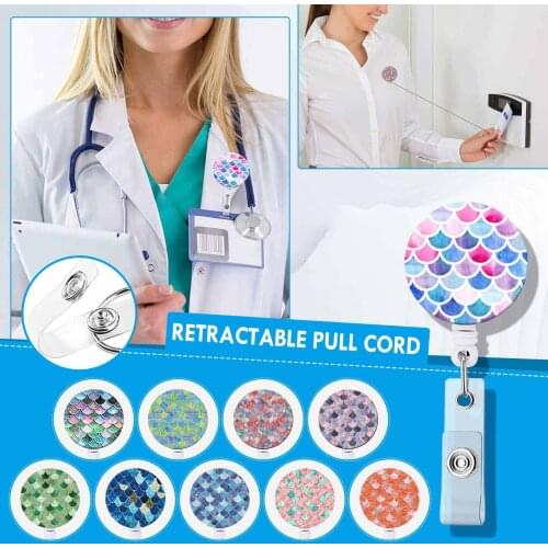 1PC Heavy Duty Retractable Badge 3.2CM Diameter Versatile Usage Pull Cord 8.5 x 3.2 CM Perfect ID Card Holder For Any Industry