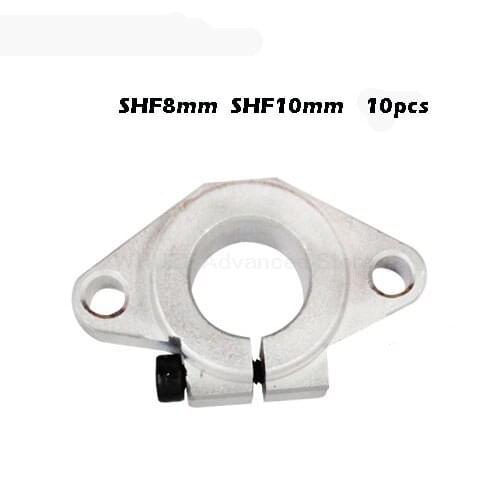10pcs SHF8 SHF10 shf8 shf10 bearing shaft support for 8mm 10mm rod round shaft support diy XYZ Table CNC 3D Printer
