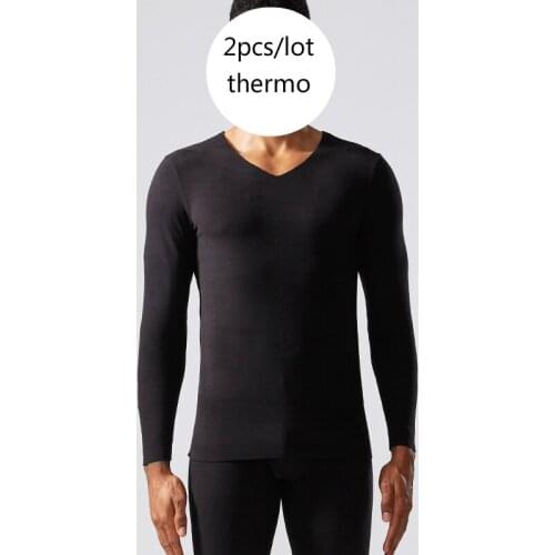 2pcs Thermal Underwear Sets Men Thick Winter Warmer Long Johns Body Shaper Invisible Seamless Tops Buttoms