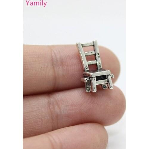 20pcs-- chair charm 16*11mm Antique silver tone chair charm pendant