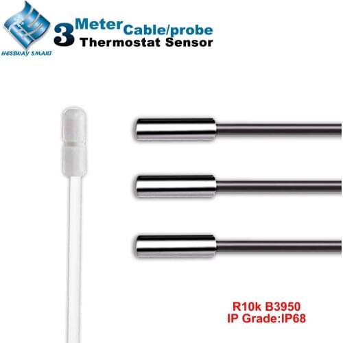 3M Cable Thermocouple Temperature Control Sensor Probe for Thermostat Accessories Thermistor B=3950 10K NTC