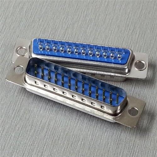 5pcs/lot DB25 25P Parallel Port DB25 25 Pin D Sub Male Solder Connector DB25 Socket Plug COM Adapter