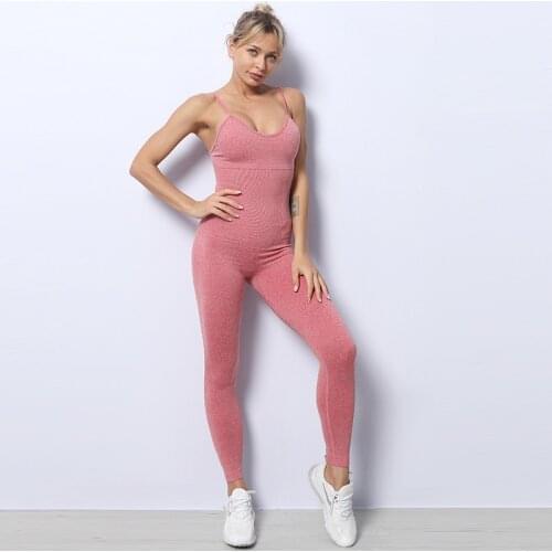 Seamless yoga Jumpsuit Women Gym Clothes Fitness One-piece Suit with High Elastic and Tight Yoga Dress for Women sport clothes