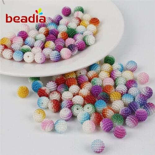 Hot 10mm 50pcs/lot Blend Color Plastic ABS Imitation Pearl Beads Round Decoration Jewelry Findings for DIY jewelry Making
