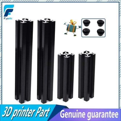 1Set Black Aluminum Profile Prusa I3 MK3 Aluminum Extrusion Profile 3030 30*30 for Haribo Edition Prusa I3 MK3 3D Printer