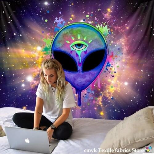 Alien witchcraft Tapestry Hippie Carpet Room Trippy Tapestry Wall Hanging Witchcraft tapiz Dropship hippie deco wall hanging