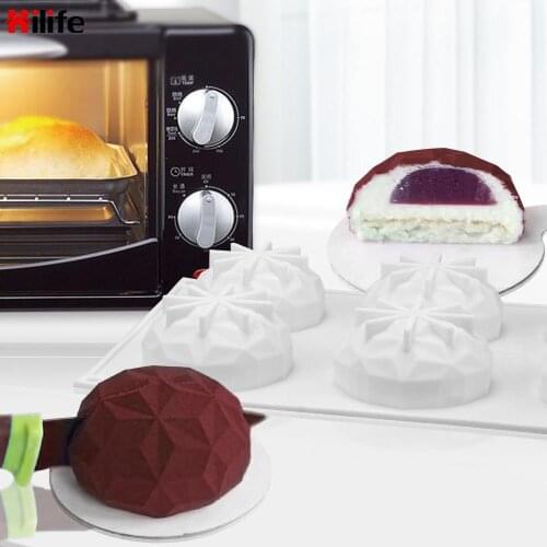 HILIFE Cake Chocolate Molds Cake Mold 6 Holes For Baking Dessert Ice Mould Moule Baking Moulds Diamond Silicone