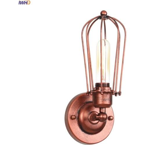 IWHD Loft Decor Indsutrial Wall Sconce Bedroom Living Room Porch Stair Light Antique Vintage Wall Lamp Applique Murale Wandlamp