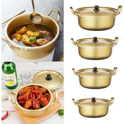 Korean Instant noodles pot domestic small cooking pot Korean yellow aluminum pot