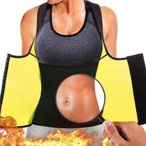 Sweat Waist Trainer Corset Slimming Vest Neoprene Body Shaper Cincher Workout Tank Tops Weight Loss Sauna Vest Belt Fat Burner