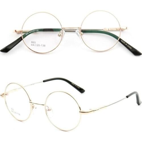 Women Round eyeglass frames for men metal Retro Nerd Glasses Frames Memory Metal Fashion Eyewear Lightweight Spectacles