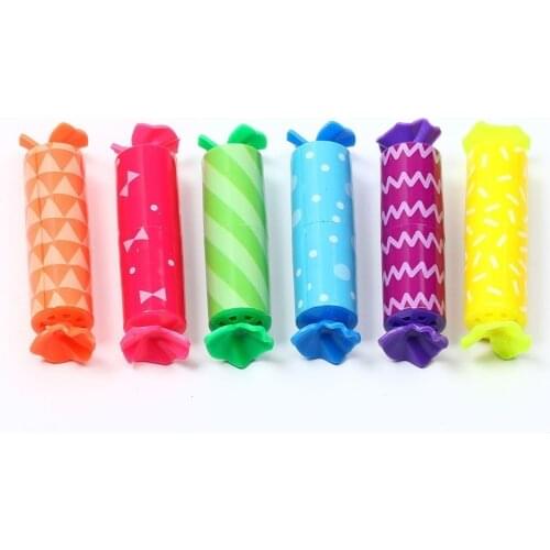 Ellen Brook 1 PCS Mini Candy Fluorescent Highlighter Pens Water Color Marker Pens Cute Kids Gift Material School Office Supplies
