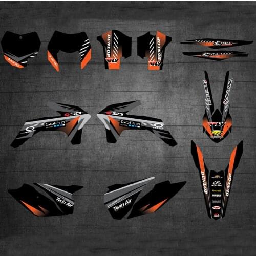 Motocross Team Graphics Backgrounds Stickers Decals Kits For KTM EXC 2016 2015 2014 XCW XCF-W For KTM 2014 2015 2016 EXC