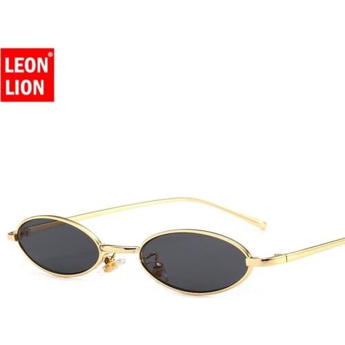 LeonLion Fashion Gold Frame Oval Lens Sunglasses Women/Men Ocean Lens Sun Glasses Femle Shopping UV400 Lunette De Soleil Femm