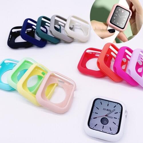 Soft silicone case for Apple Watch Band series 5 40MM 44MM iWatch bracelet series 1 2 3 4 protection 42mm 38mm strap accessories