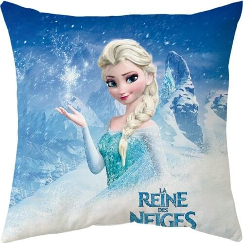 Disney Frozen Anna Figures Pillowcase Cartoon Anime Printing Cushion Cover Plush Soft Pillowcase Home Decoration Christmas Gift