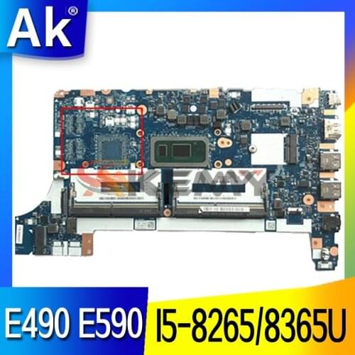 Original for Lenovo ThinkPad E490 E590 Laptop motherboard E490 With I5-8265/8365U FE490/FE590/FE480 NM-B911 100% fully tested