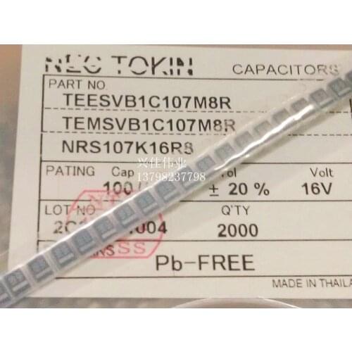 Original 10pcs/ 16V100UF 107C 100UF 16V B3528 B Tantalum Capacitor