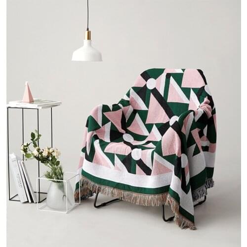 Mediterranean Style Sofa Cover Towel European-Style Fabric Sofa Cushion Four Seasons All-Inclusive Sofa Towel Sofa Cover