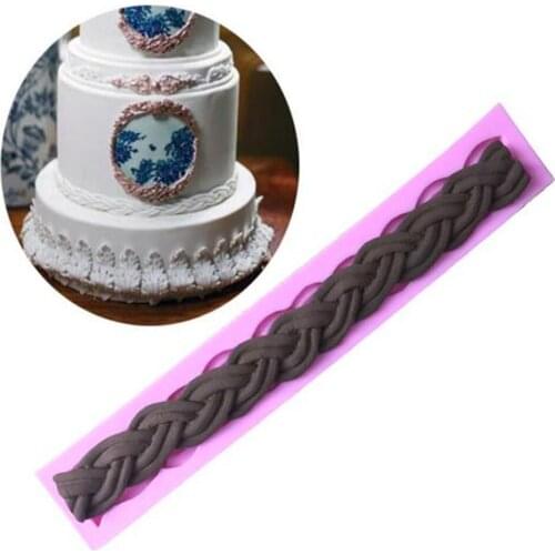DIY Cake decoration Woven Surrounding Edge 3D Liquid Silicone Cake Mold/Pastry Mould/Jello Pudding/Chocolate Molds