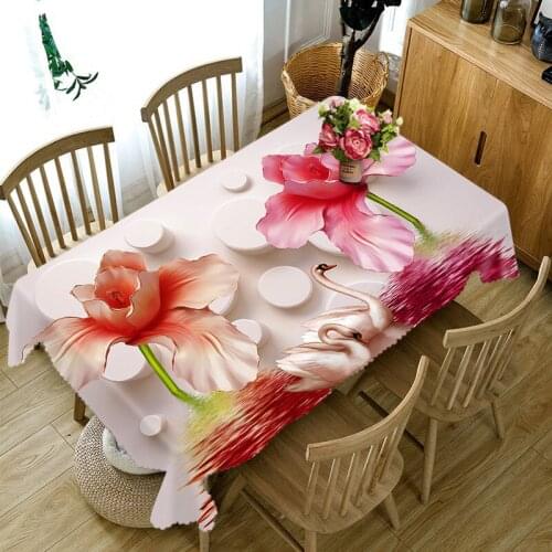 Wedding tablecloth waterproof Oil proof 3D Tablecloths Rectangular Round table Custom size Cushion cover