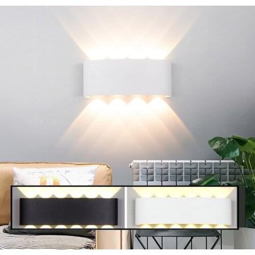 LED Wall Lamp Led Aluminum Outdoor Indoor Ip65 Up Down White Black Modern For Home Stairs Bedroom Bedside Bathroom Light