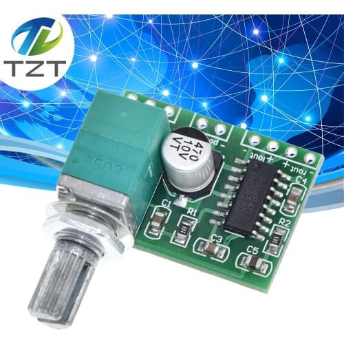 TZT PAM8403 mini 5V digital amplifier board with switch potentiometer can be USB powered