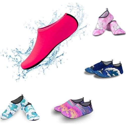 Unisex Water Shoes Swimming Socks Printing Color Summer Aqua Beach Sneakers Seaside Sneaker Socks Slippers for Men Women
