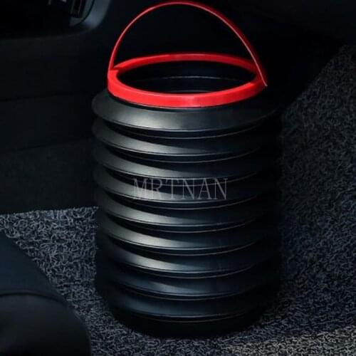 Retractable Folding Fish Bucket Portable Water Storage Buckets For Cars Outdoor Fishing Buckets Car Trash