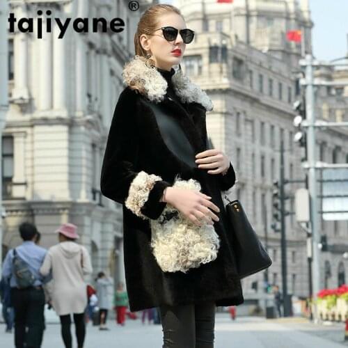 Womens Double-faced Natural Real Fur Coat Female Wool Jacket Autumn Winter Coat Women Clothes 2021 Korean Vintage Tops ZT4030