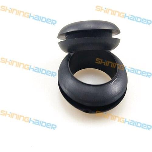 1000PCS inner diameter 4mm opening hole 6mm black and white PVC grommets PVC cable protector PVC protect ring