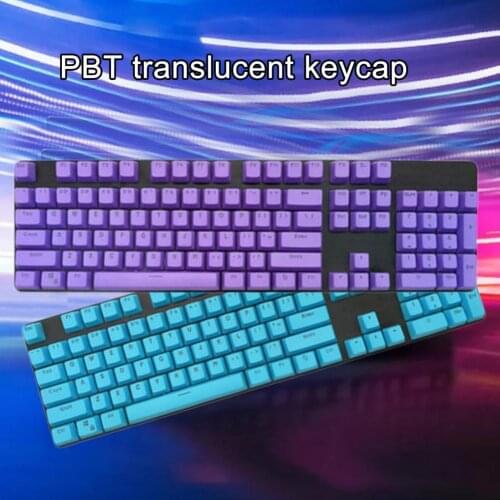 104Pcs Universal Backlight PBT Keycaps Multi-Color Personalized DIY Replacement Mechanical Keyboard Key Caps For PC Computer