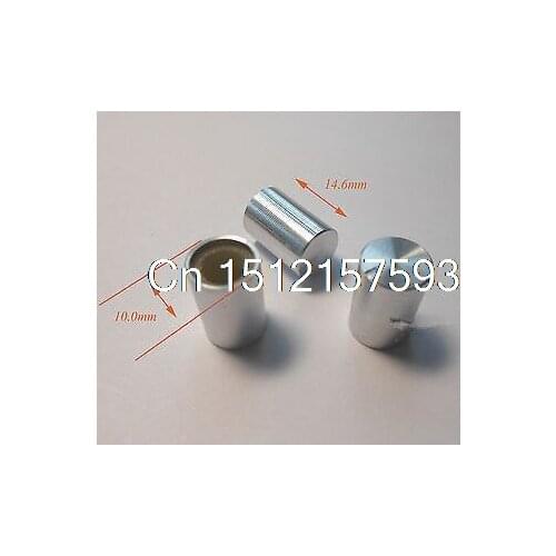 25pcs High Quality Aluminum Potentiometer Volume KNOB D10.0mm H14.6mm Silver
