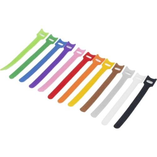 Cable Ties Nylon Strap 30pcs Reusable Cable Ties Cord Strap Hook Loop Colorful Computer Data Cable Tie Straps Tidy Organiser