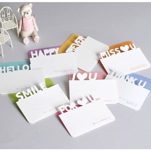 8 small invitation card Greeting Card Cartoon card with envelope for Valentines Day Wedding Invitation party thanks giving card