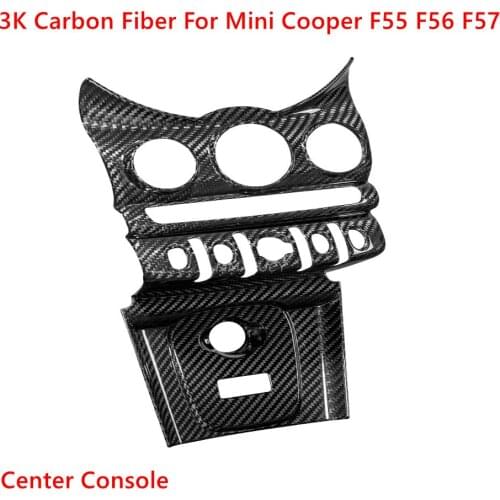 Car Interior Ignition Device Center Console Air Panel Cover Sticker Trim 3K Carbon Fiber For Mini Cooper F55 F56 F57