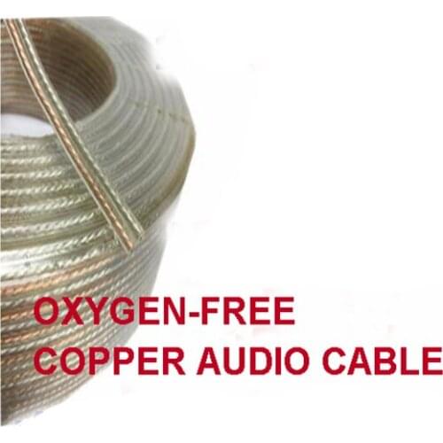 Free shipping 10M Oxygen-free copper audio cable 400 Core 500 CORe 600 CORE Gold silver speaker PVC wire