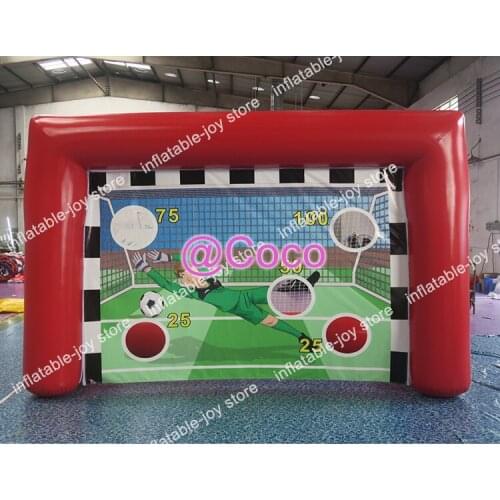 Free air ship to door,4x2m outdoor big Inflatable Soccer Goal,inflatable Football Shoot Out Game,PVC airtight Ball Goal